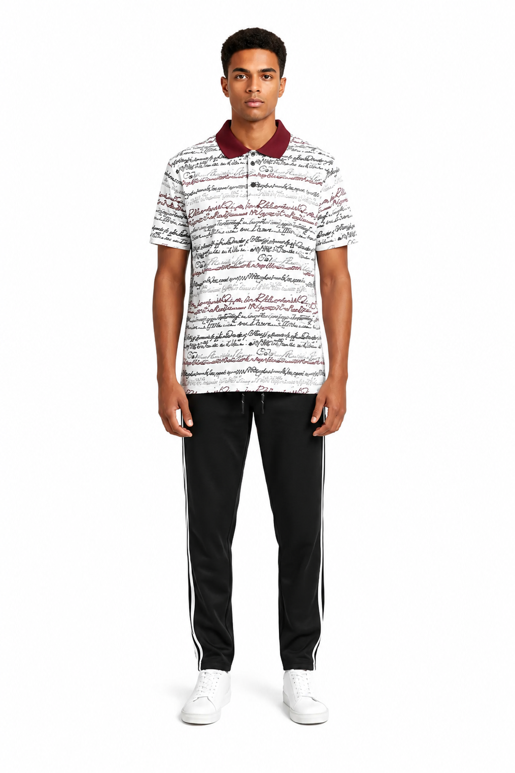 Black Striped Track Pants