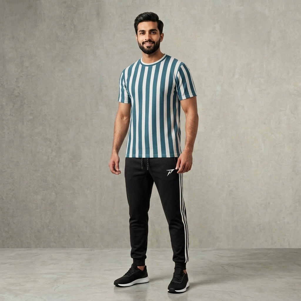 Prime Zone Blue Stripe Old Money Men's Tracksuit