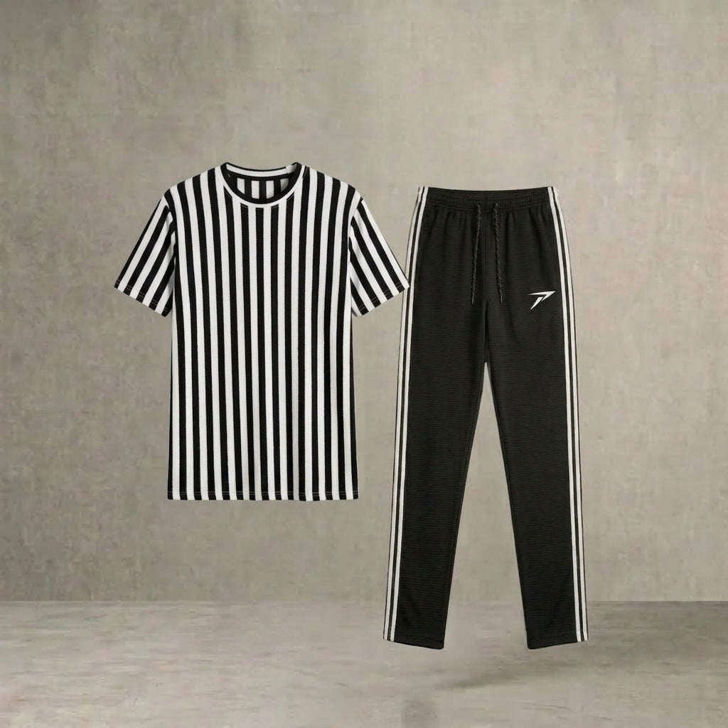 Prime Zone Black Stripe Old Money Men's Tracksuit